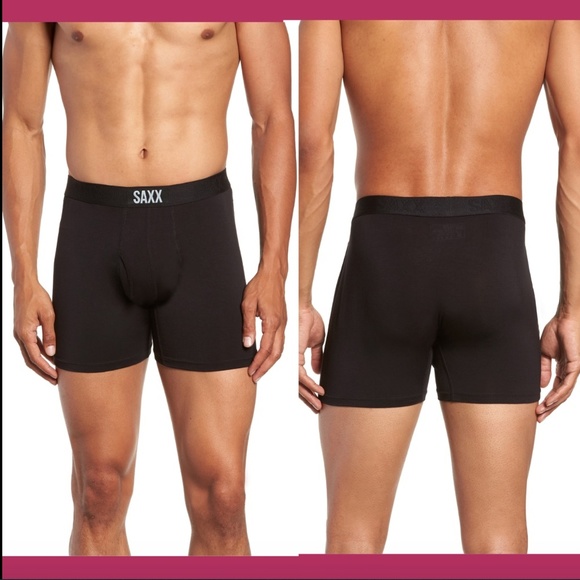 NEW $32 SAXX Ultra Boxer Briefs in Black / Black SZ‎ Small - Picture 1 of 8